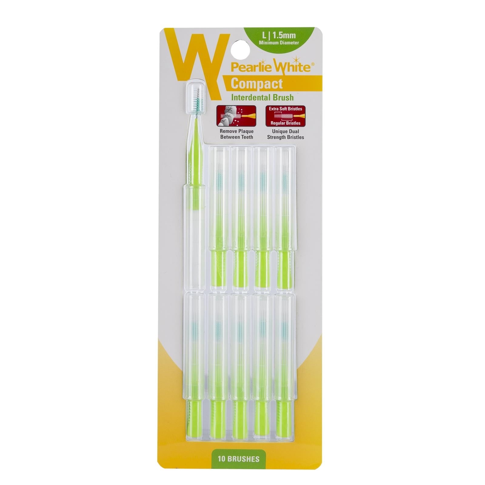 Pearlie White Compact Interdental Brushes (10pc) (4 Sizes)