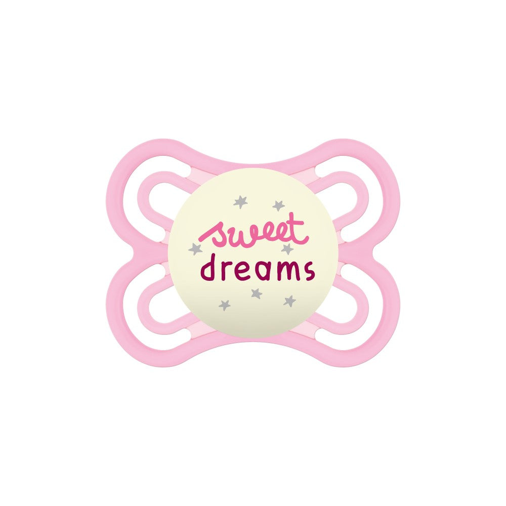 MAM Perfect Night Pacifier with Case, 2-6M (2 Assorted Designs) - Pupsik Singapore