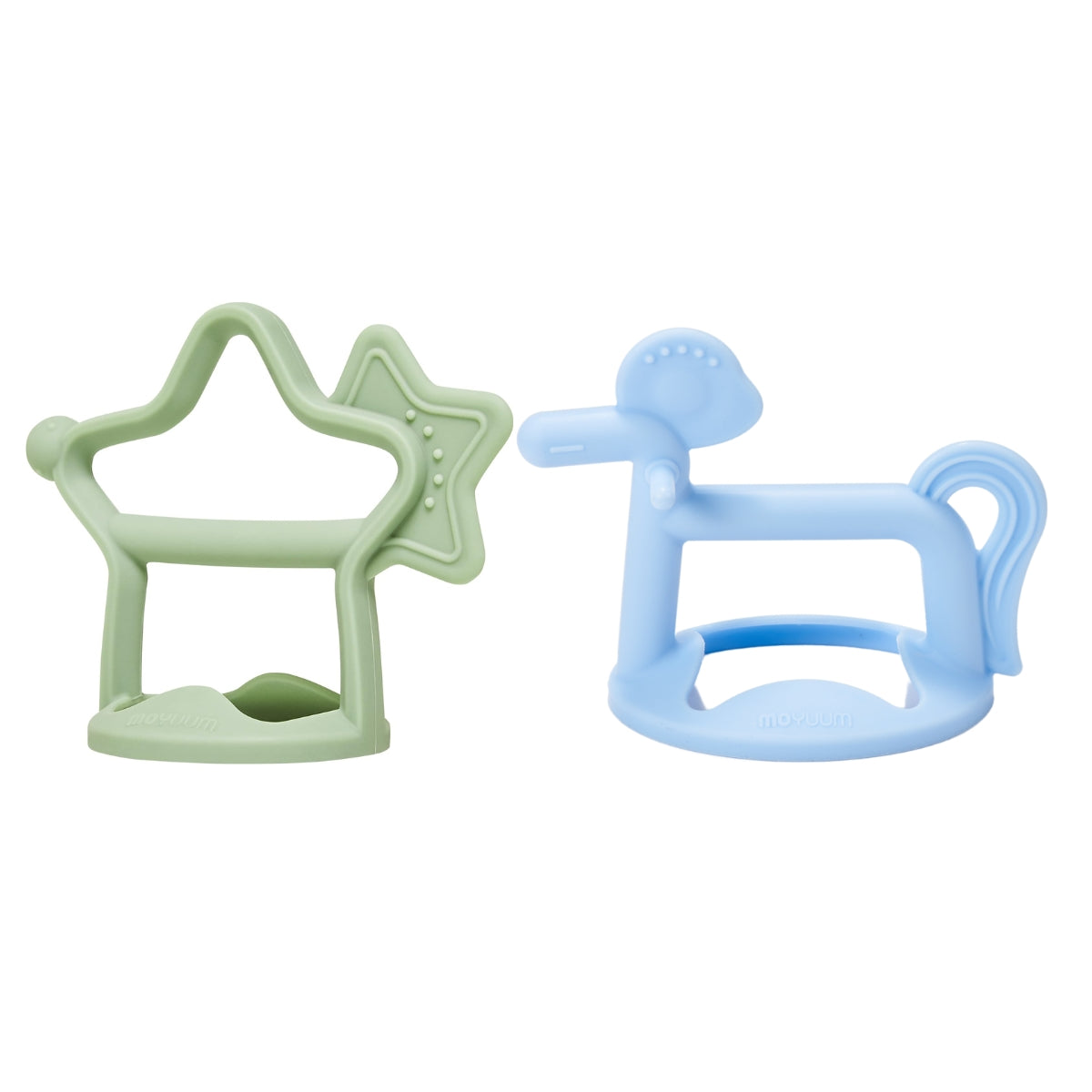 Moyuum Silicone Baby Wristband Teether Gift Set (2 Teethers + 1 Case) - 5 Designs