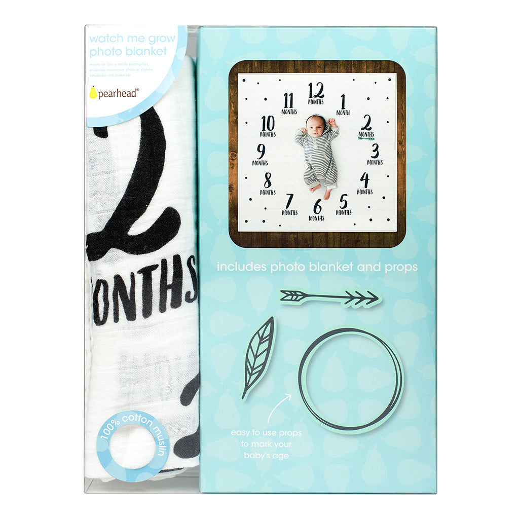 Pearhead Watch Me Grow Milestone Blanket