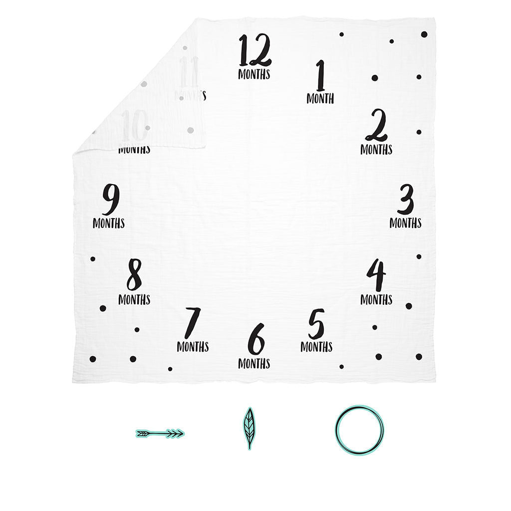 Pearhead Watch Me Grow Milestone Blanket