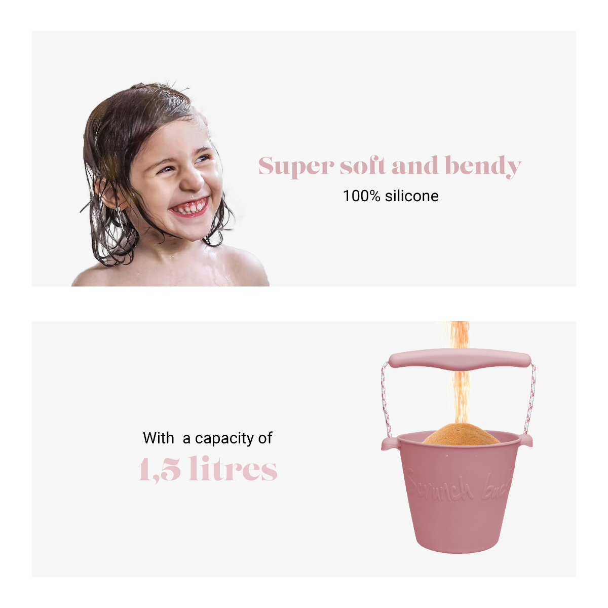 Scrunch Silicone Bucket 1.5L (3 Colours)