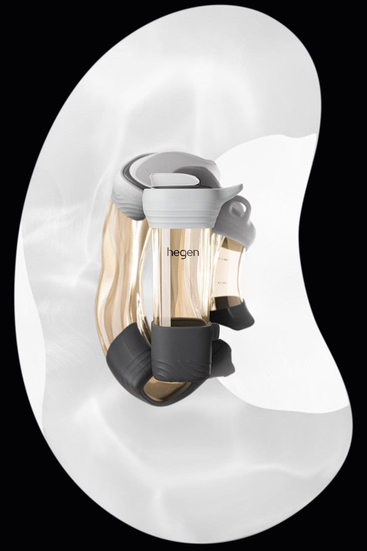 Hegen PCTO™ Lifestyle Bottle PPSU, 450ml/15oz - Slate Grey with Loop and Boot