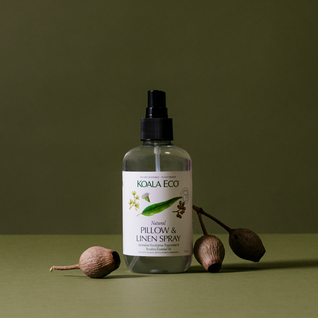 Koala Eco Natural Pillow & Linen Spray, 250ml - Eucalyptus, Peppermint & Rosalina Essential Oil (Exp 07/27)