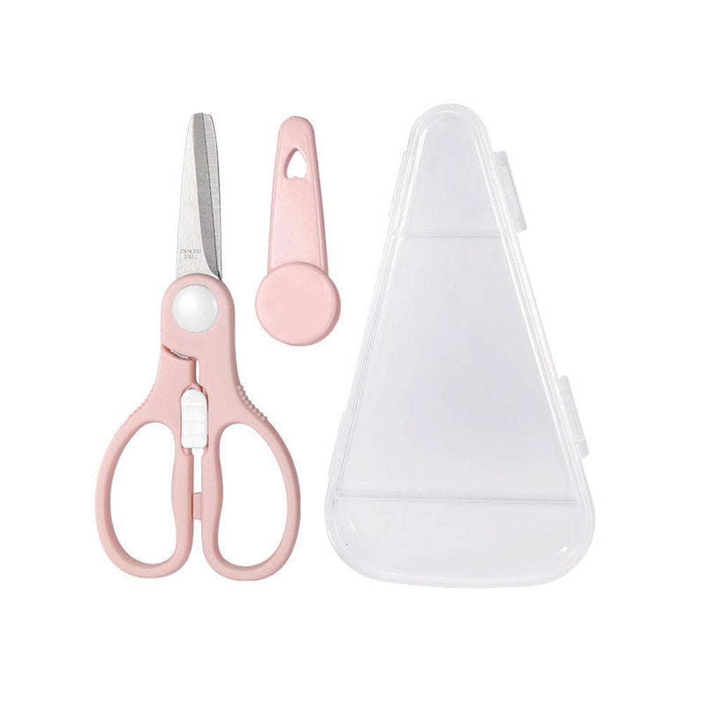 Biomom Stainless Steel Baby Food Scissors with Travel Case (2 Colors) - Pupsik Singapore