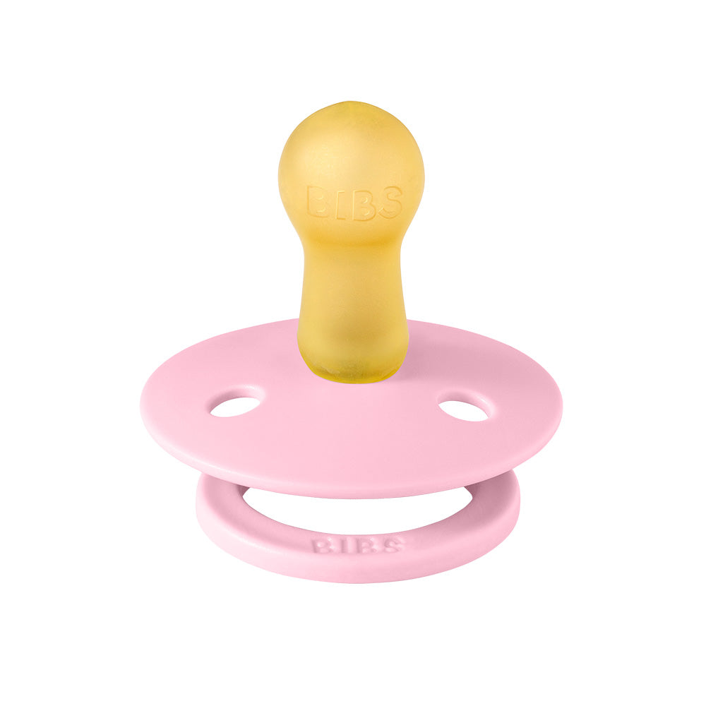 Bibs Round Colour Pacifier (2pk) - Baby Pink (2 Sizes) - Made in Denmark/EU