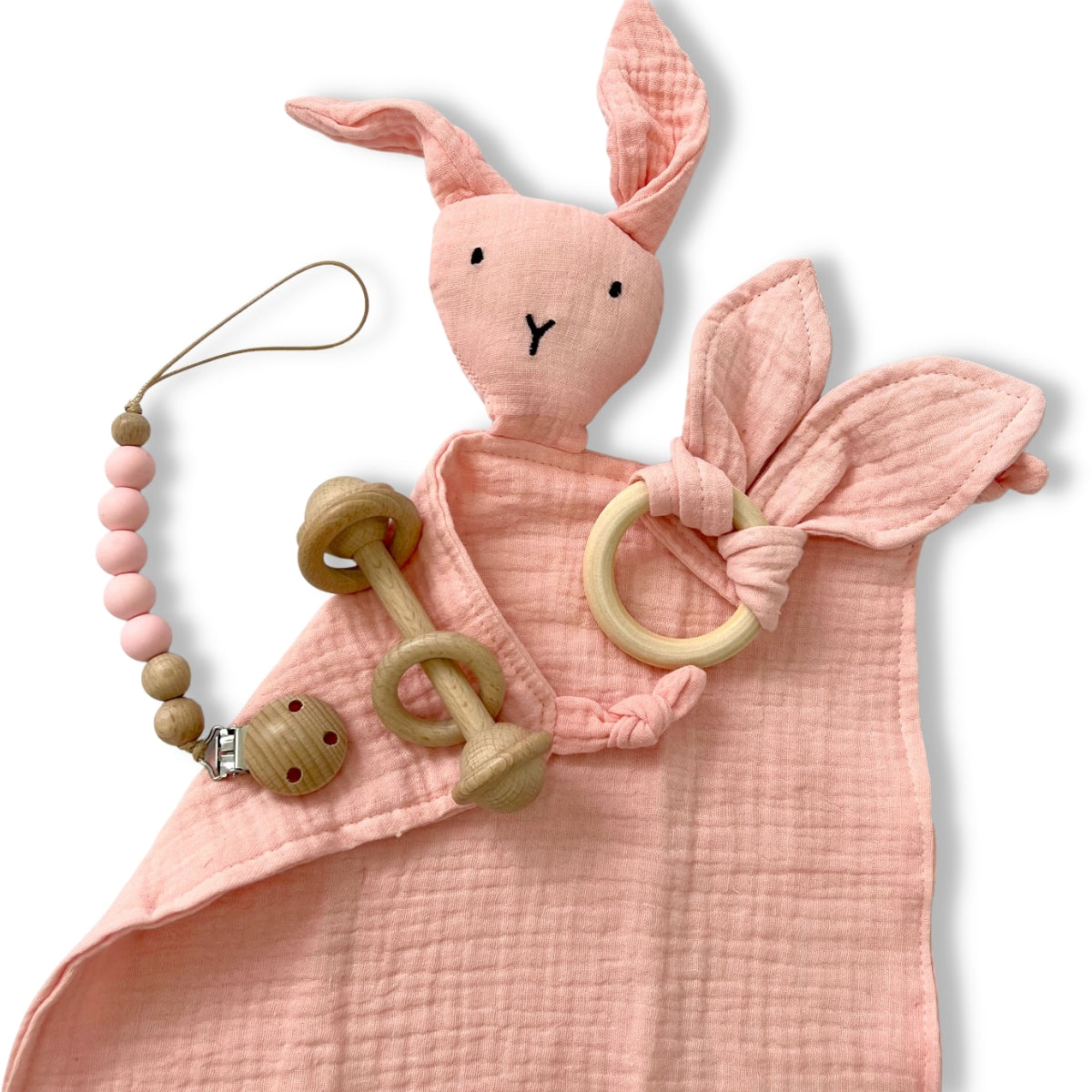 A, Apple Pie Playful Bunny Baby Gift Set (5 Colors) - Pupsik Singapore