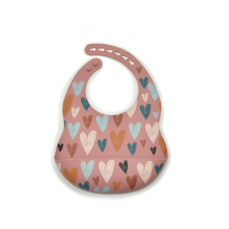 Biomom Silicone Round Baby Bib (11 Designs) - Pupsik Singapore