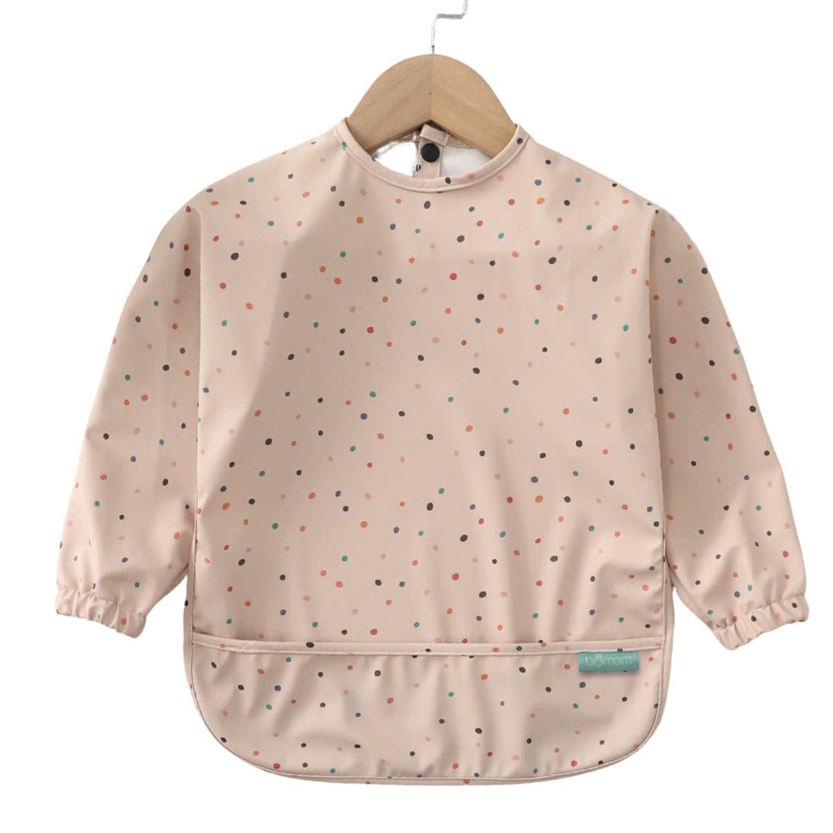 Biomom Baby Smock Bib - Pink Terrazzo (2 Sizes)