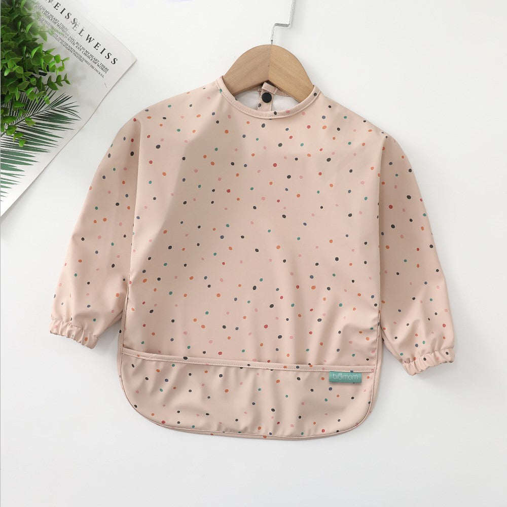 Biomom Baby Smock Bib - Pink Terrazzo (2 Sizes)