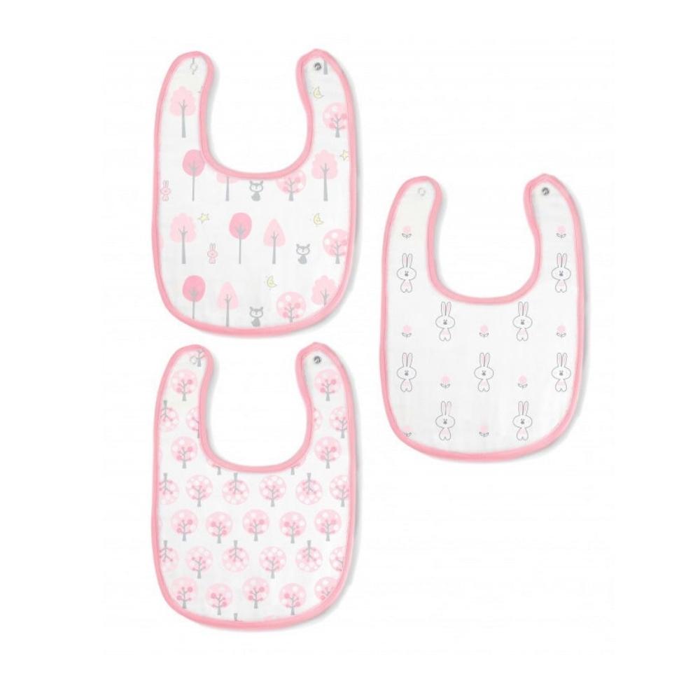 SwaddleDesigns Muslin Baby Bibs, 3pk (5 Designs)