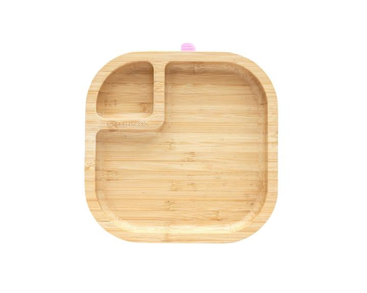 Eco Rascals Square Snack Bamboo Suction Plate (2 Colors) - Pupsik Singapore