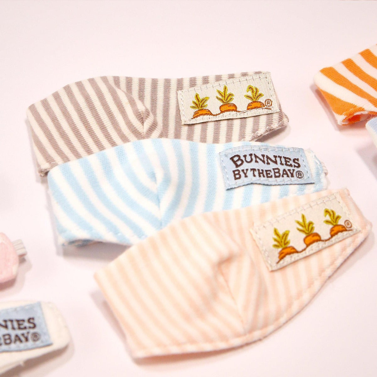 Bunnies By The Bay Toy Face Mask - Gray Pinstripe