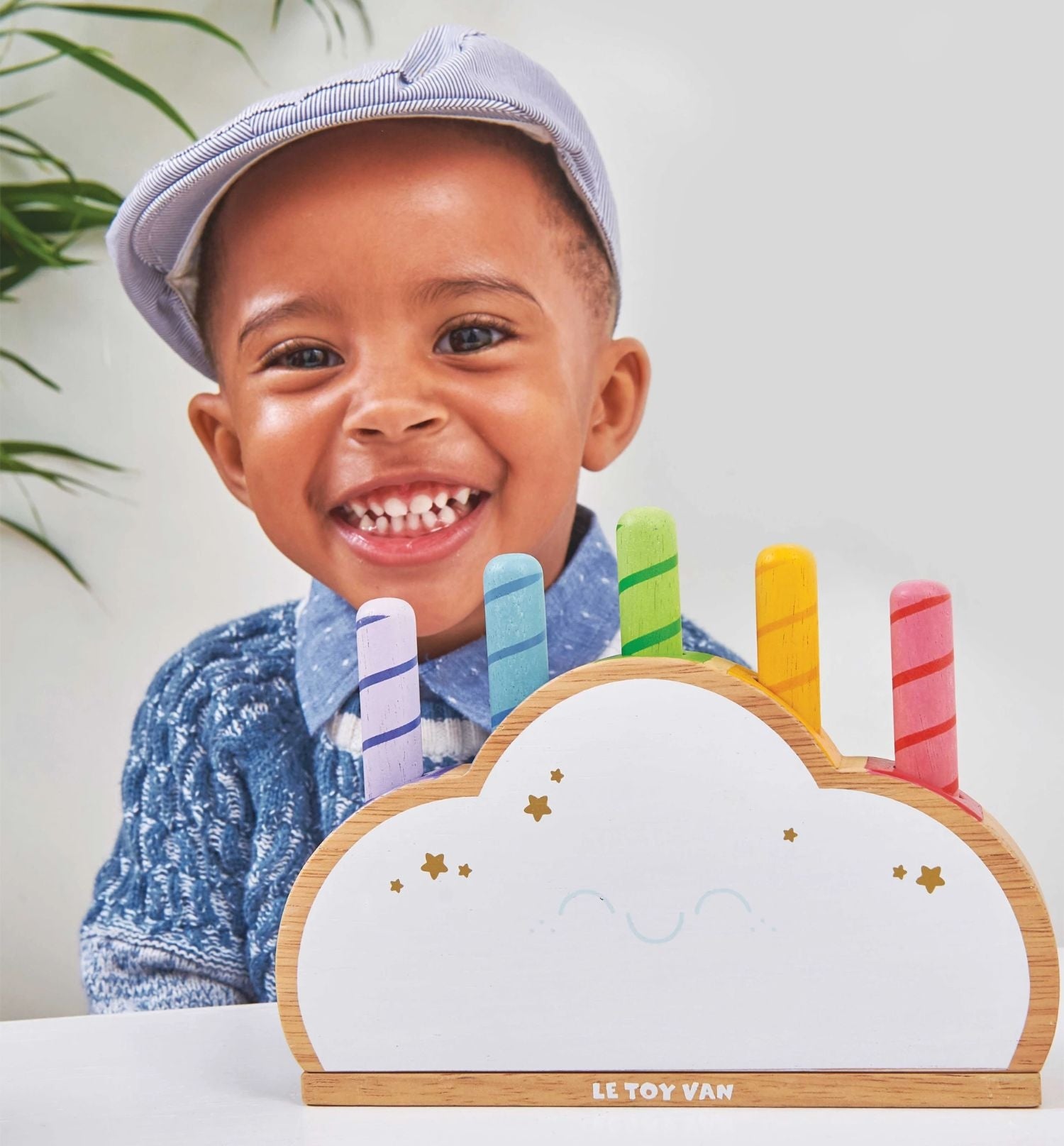 Le Toy Van Rainbow Cloud Pop Wooden Sorter