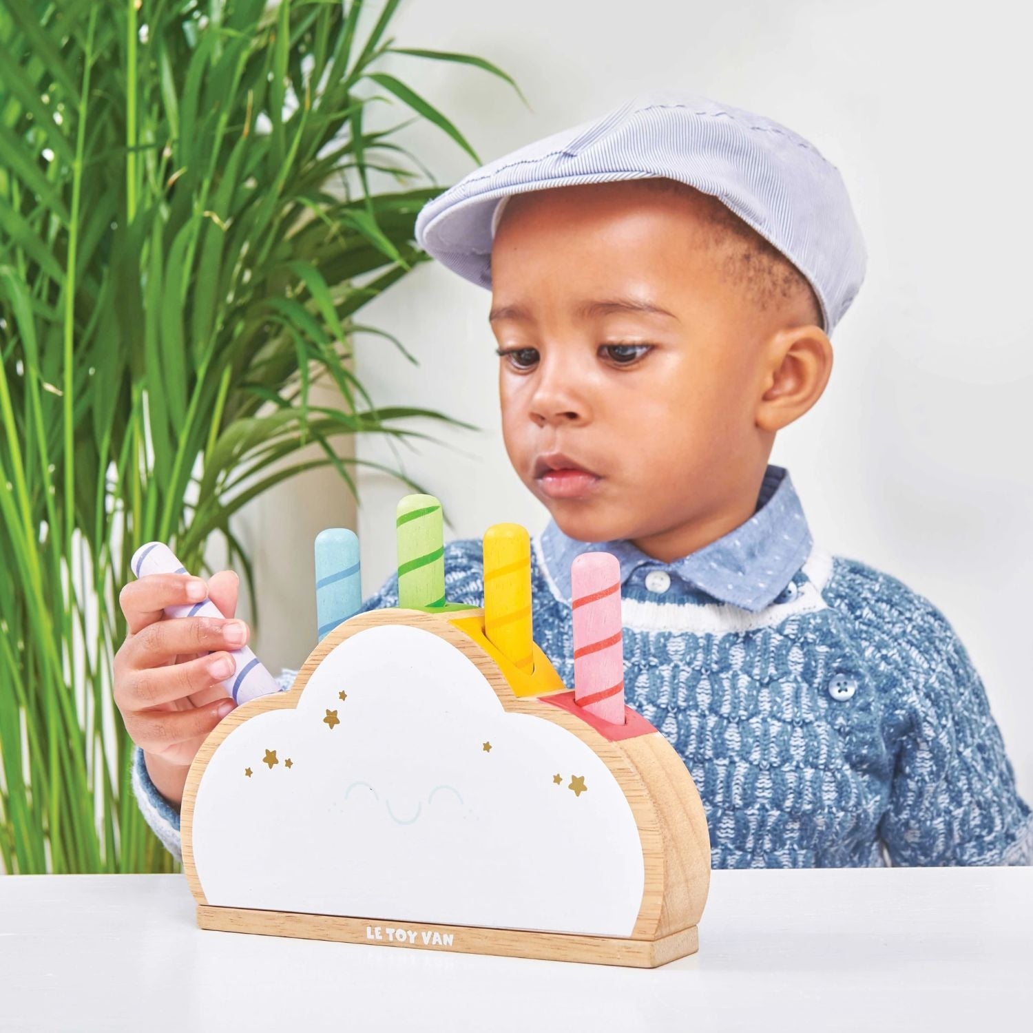 Le Toy Van Rainbow Cloud Pop Wooden Sorter