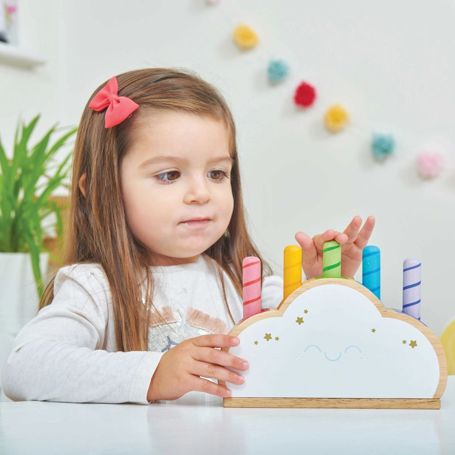 Le Toy Van Rainbow Cloud Pop Wooden Sorter