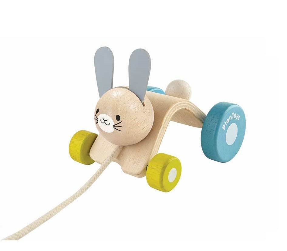 Plan Toys Hopping Rabbit Pull-Along Toy
