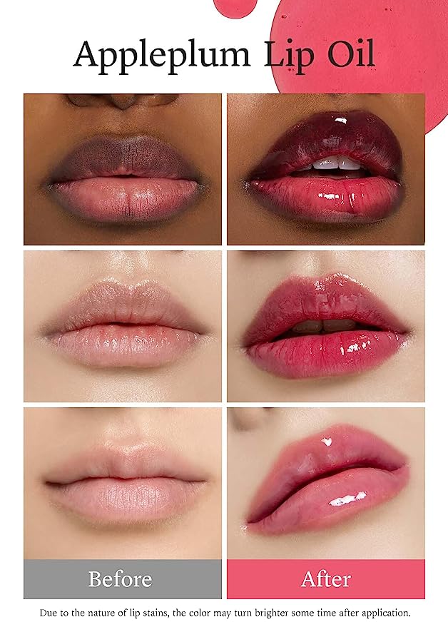 nooni Apple Lip Oil, 0.12 fl oz (10 Types) - Pupsik Singapore