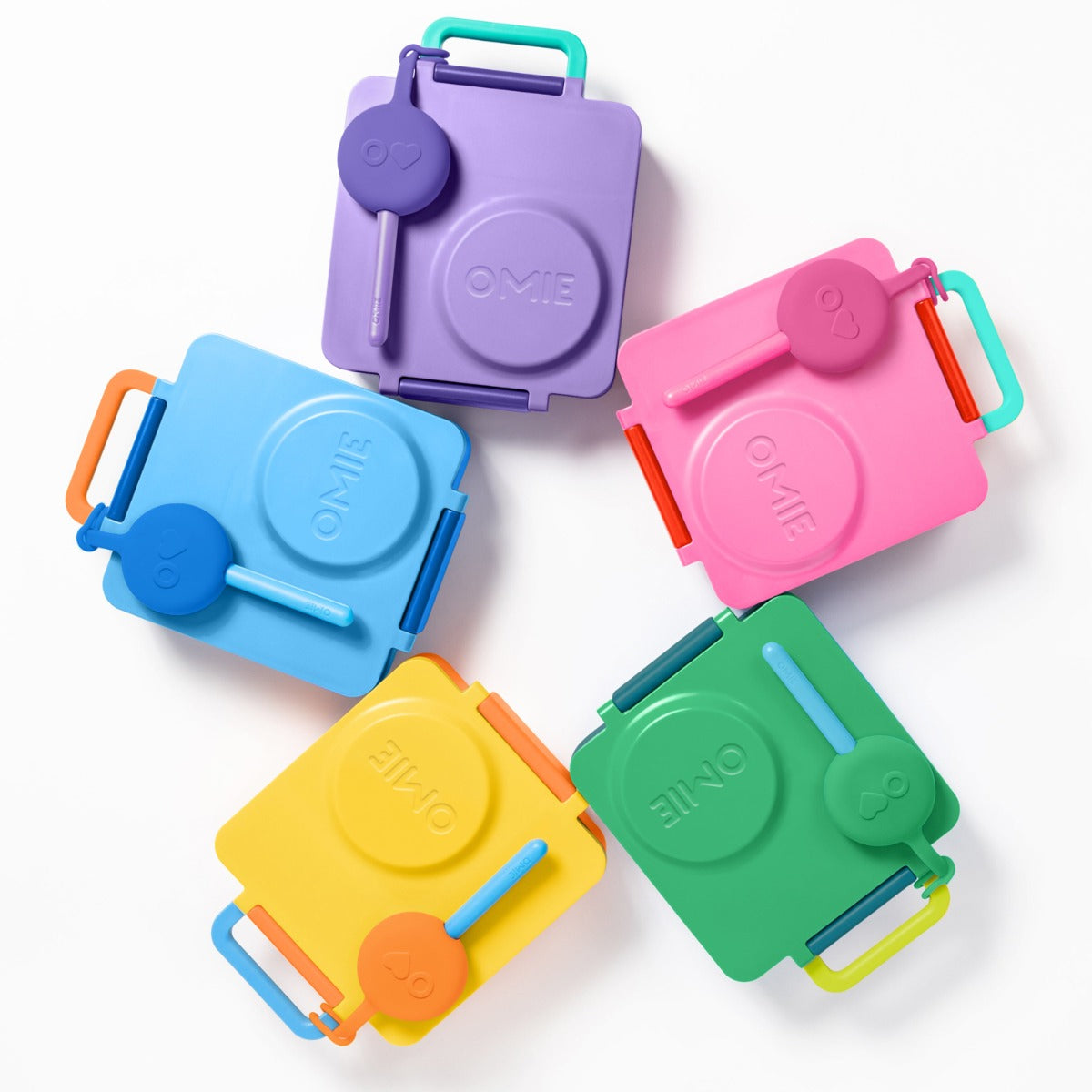 OmieBox OmiePod Utensil & Holder Set (5 Colours)