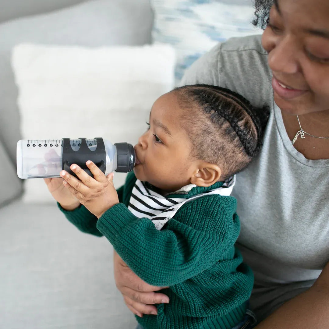 Dr. Brown's Milestones Narrow Sippy Spout Bottle with Silicone Handles, 8 oz/250 mL (7 Colors)
