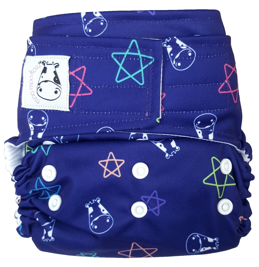 Moo Moo Kow One Size Aplix Cloth Diaper (2 colors)