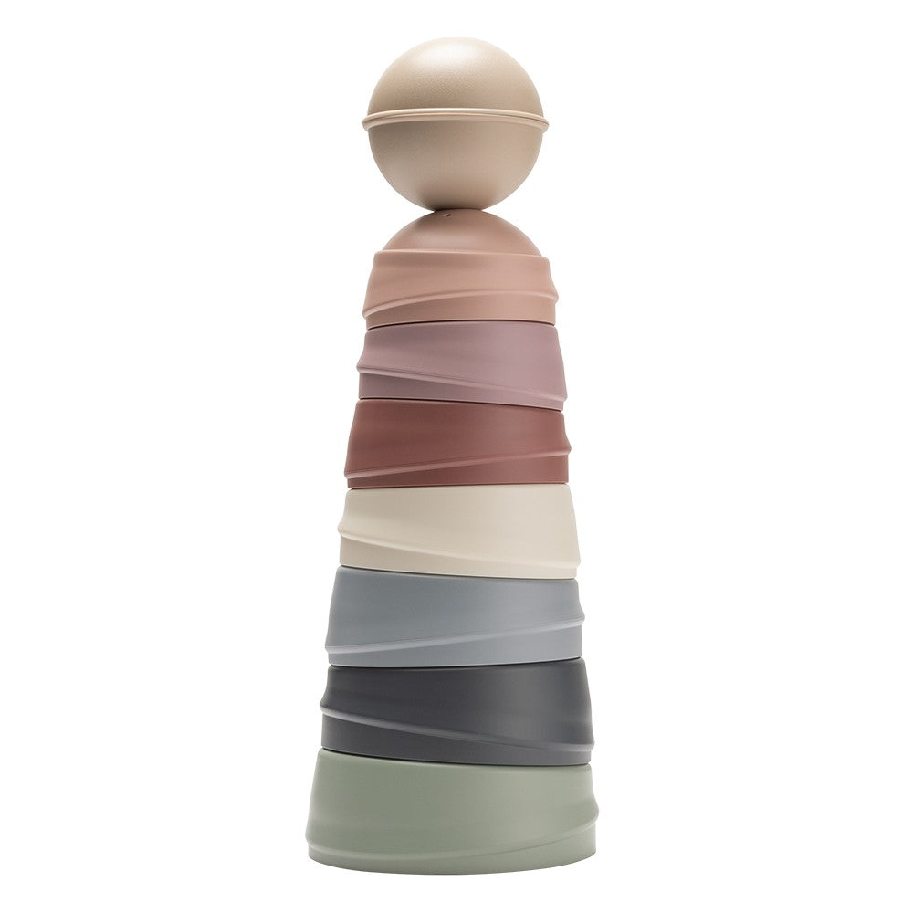 Bibs Wobbly Tower Stacking Toy (2 Colors) - Made in Denmark/EU