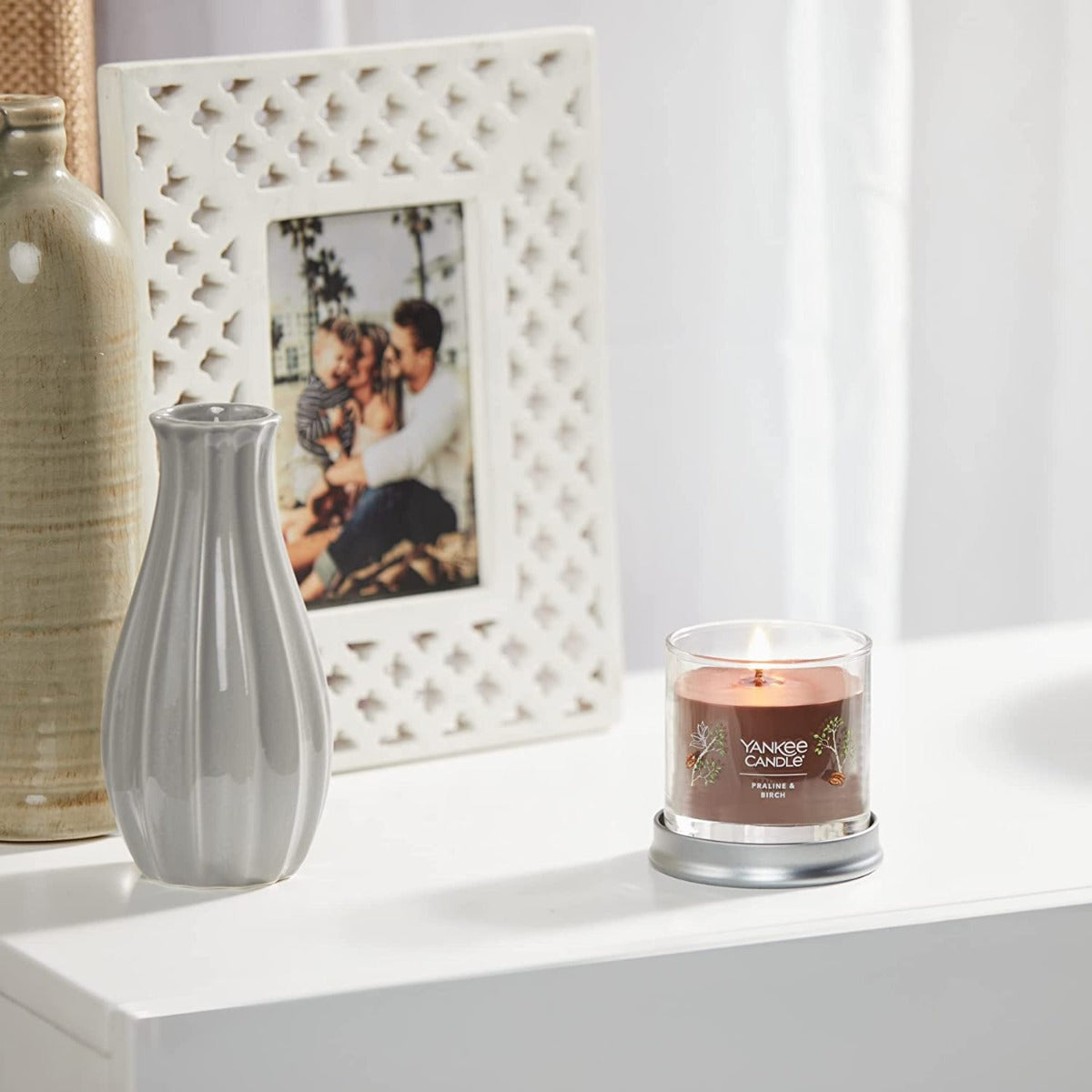 Yankee Candle Signature Small Tumbler Candle, 1- Wick (4.3oz) - Praline & Birch
