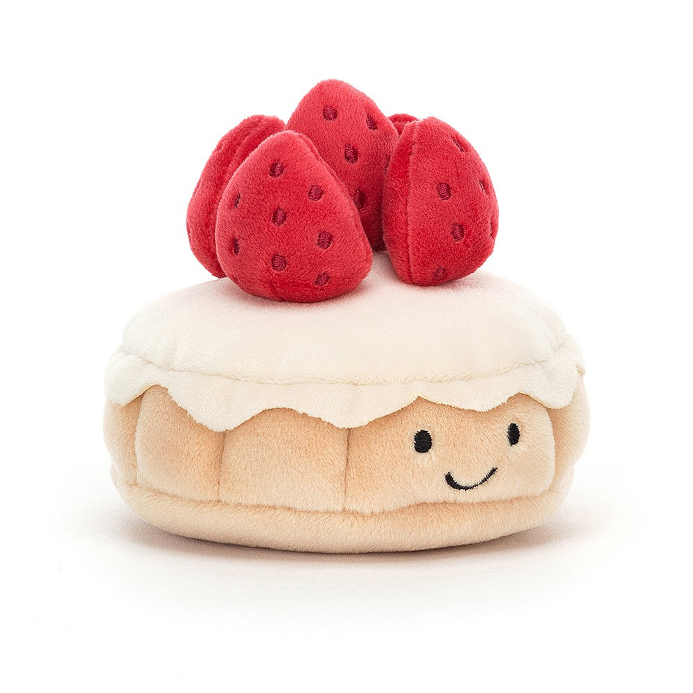 Jellycat Pretty Patisserie Tarte Aux Fraises Soft Toy (9 cm)
