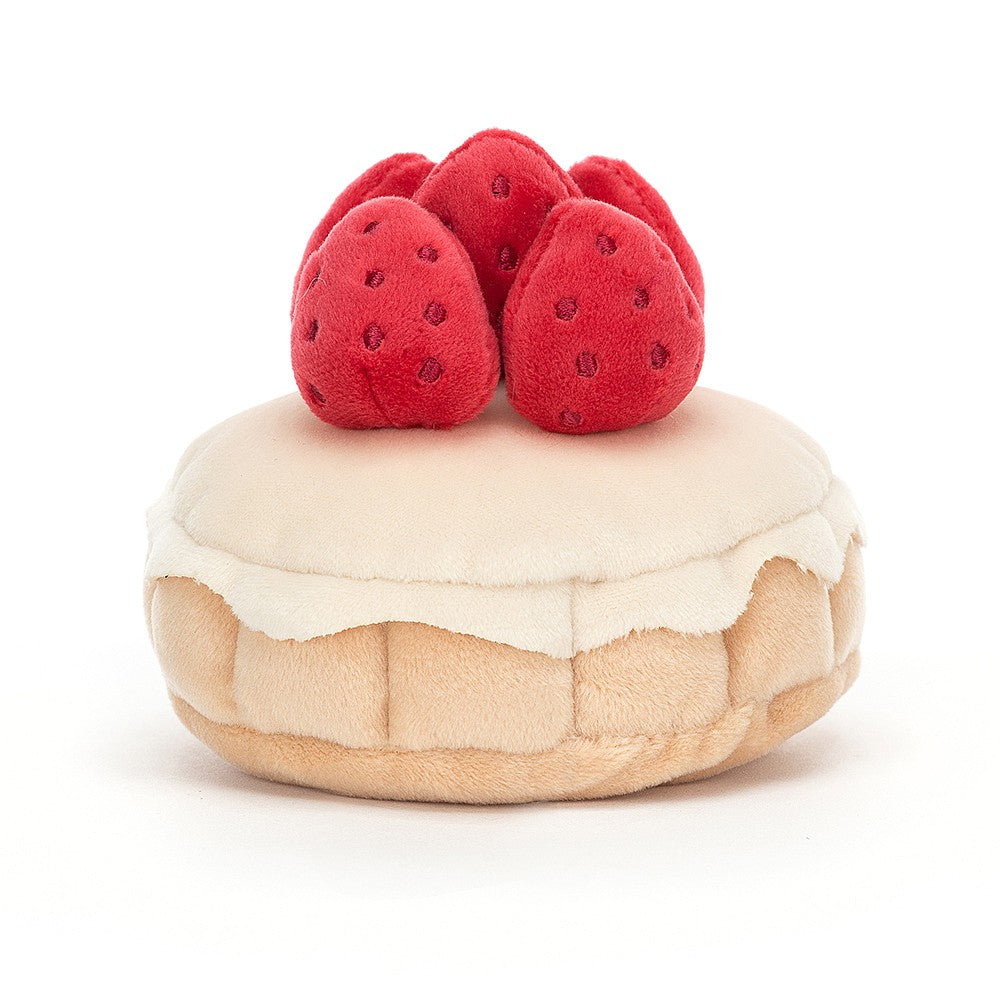 Jellycat Pretty Patisserie Tarte Aux Fraises Soft Toy (9 cm)