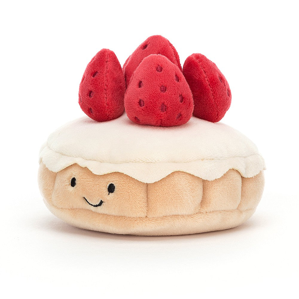 Jellycat Pretty Patisserie Tarte Aux Fraises Soft Toy (9 cm)