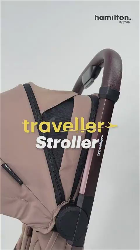Load video: Hamilton Traveller Stroller (2 Colors) | Auto-fold Stroller