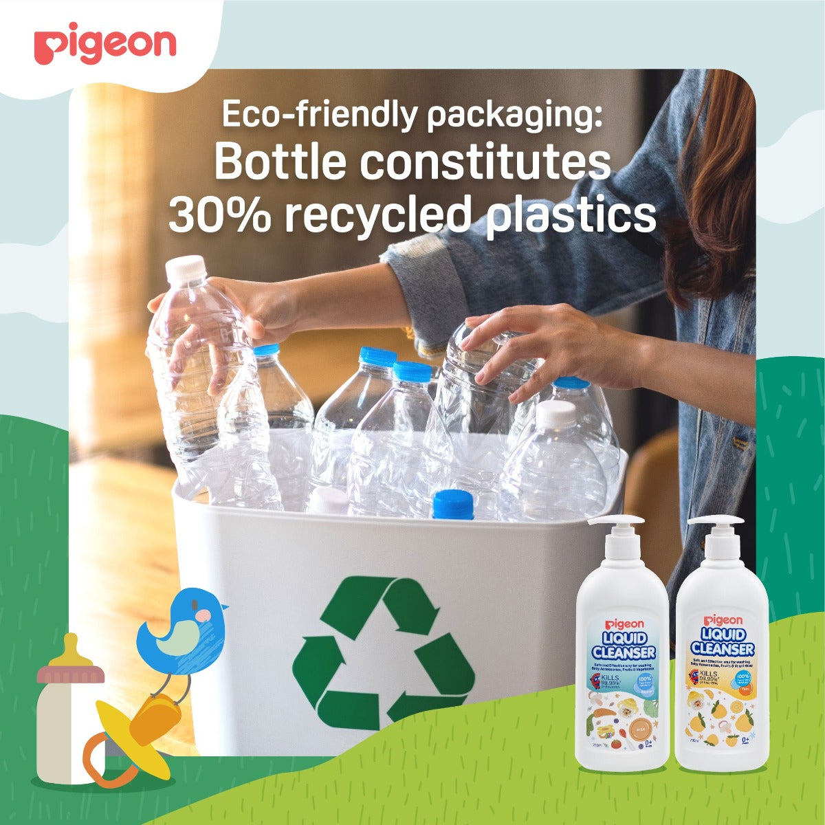 Pigeon Liquid Cleanser, 200ml - Regular (Exp 03/28)