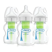 Dr. Brown's Options+ PLUS Wide-Neck Baby Bottle, 5oz (Level 1 Nipple) (3 pack)