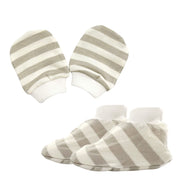 Pupsik Bamboo Cotton Mittens & Booties Set - Chateau Grey