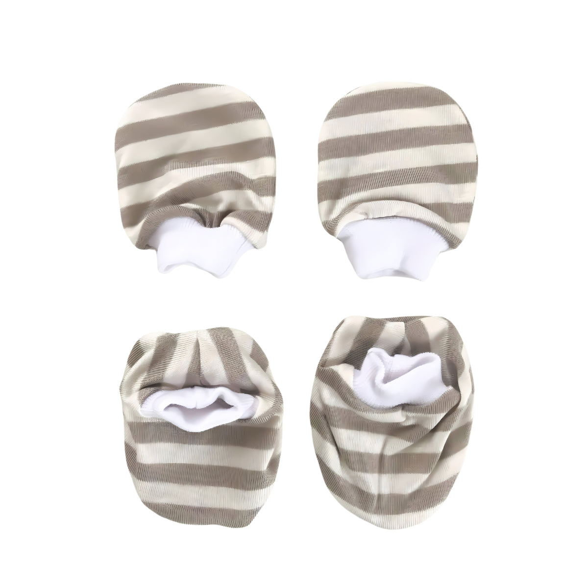 Pupsik Bamboo Cotton Mittens & Booties Set - Chateau Grey