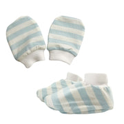 Pupsik Bamboo Cotton Mittens & Booties Set - Starlight Blue