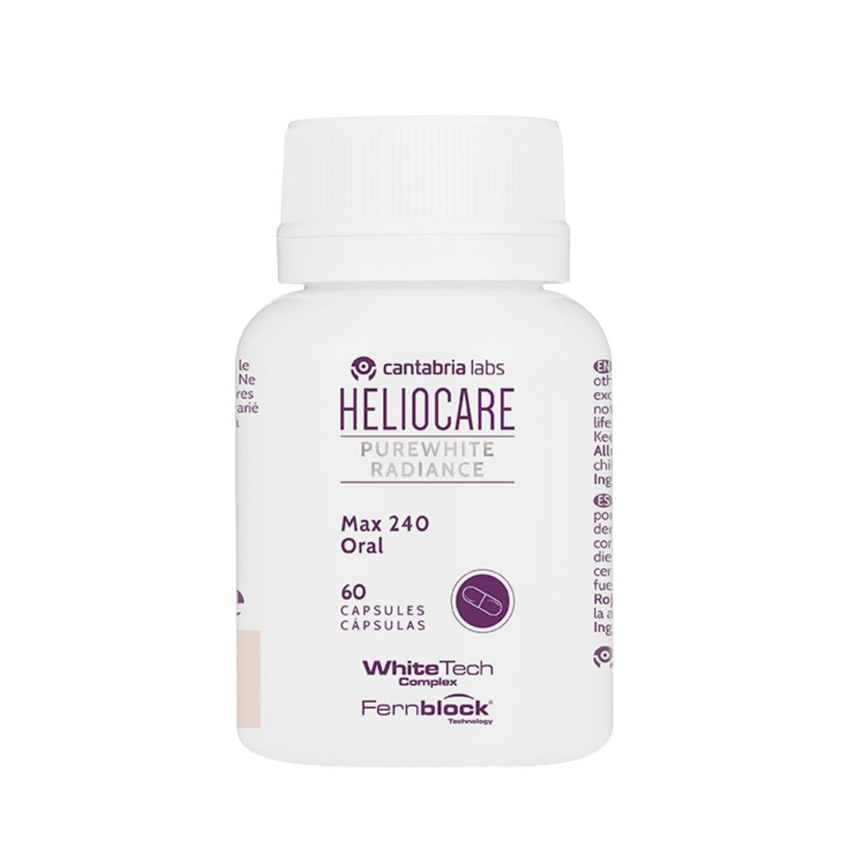 Heliocare Purewhite Radiance Max 240 Oral Sunscreen, EU (60 caps) - Exp 08/26
