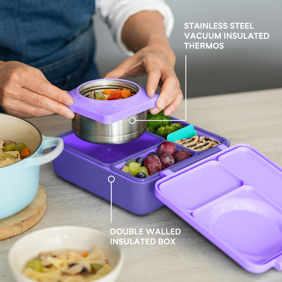 OmieBox Hot & Cold Insulated Bento Box (6 Colours) - Pupsik Singapore
