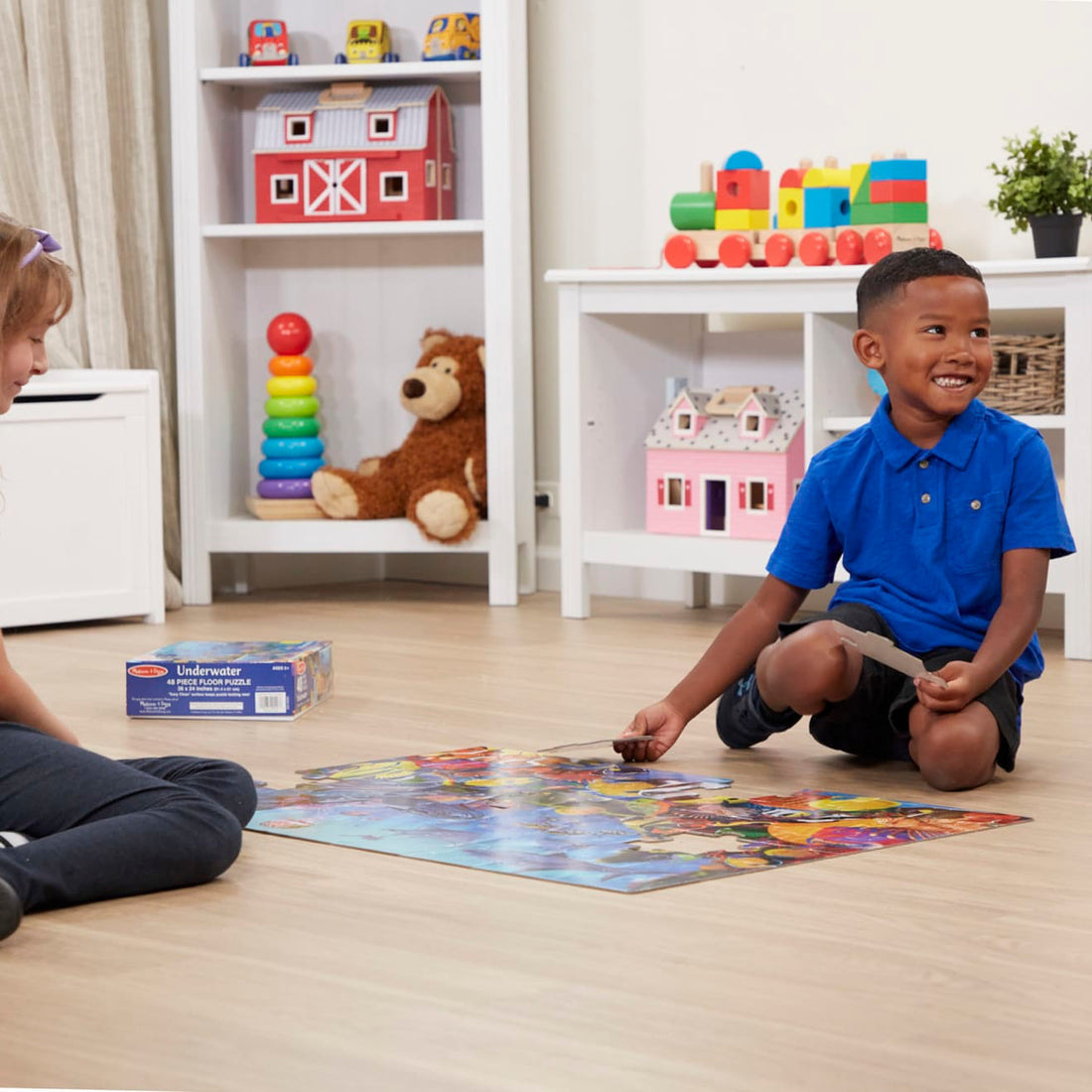 Melissa & Doug Floor Puzzle, 48 pcs (5 Themes) - Pupsik Singapore