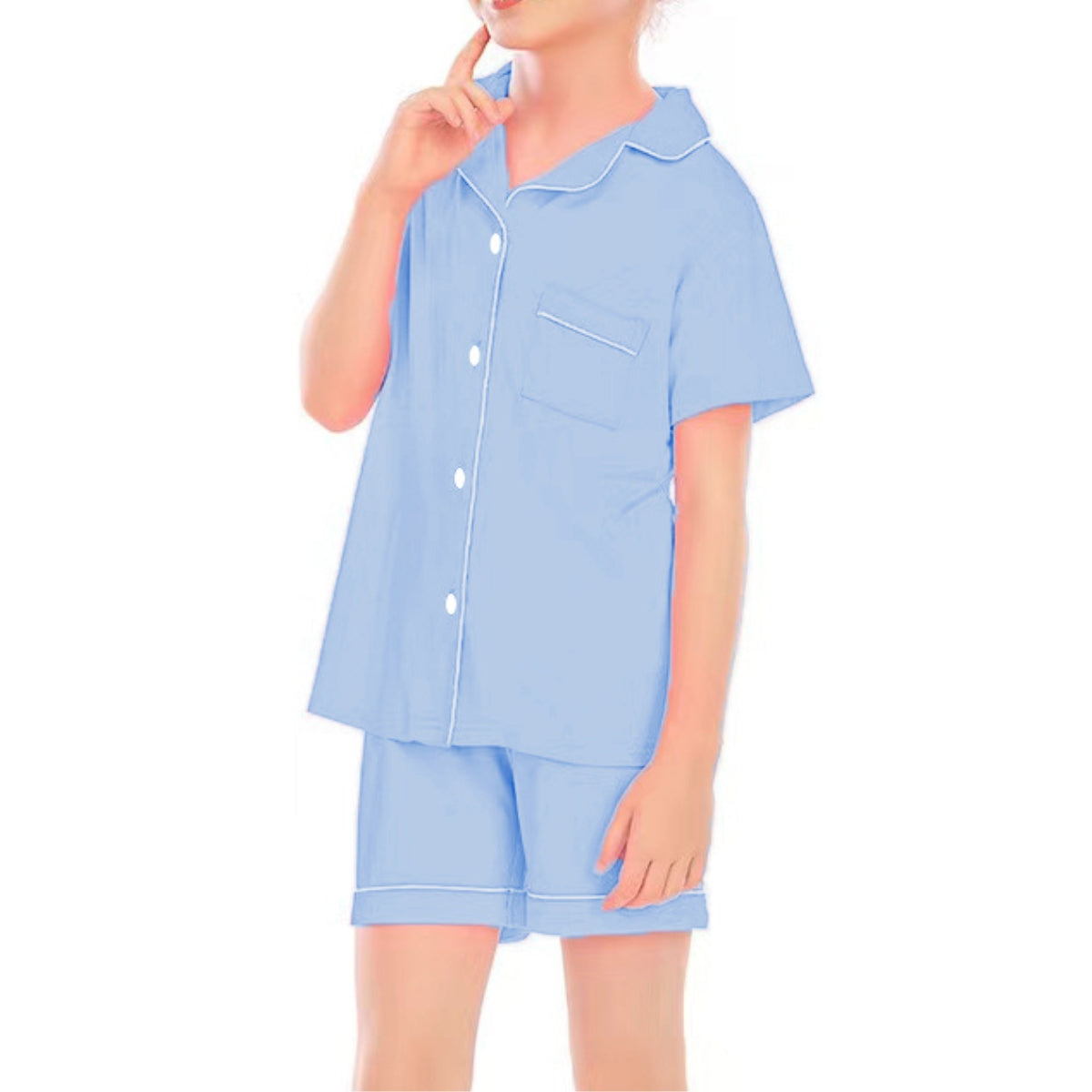 MPJ Kids Alaise Bamboo Pyjamas short set– Pastel Blue (5 Sizes)