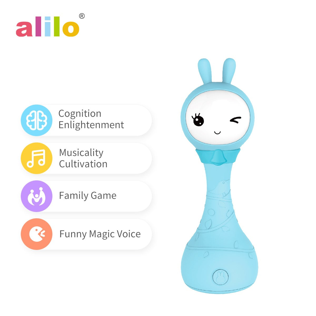 Alilo Yoyo Shake & Tell Interactive Rattle - Pink