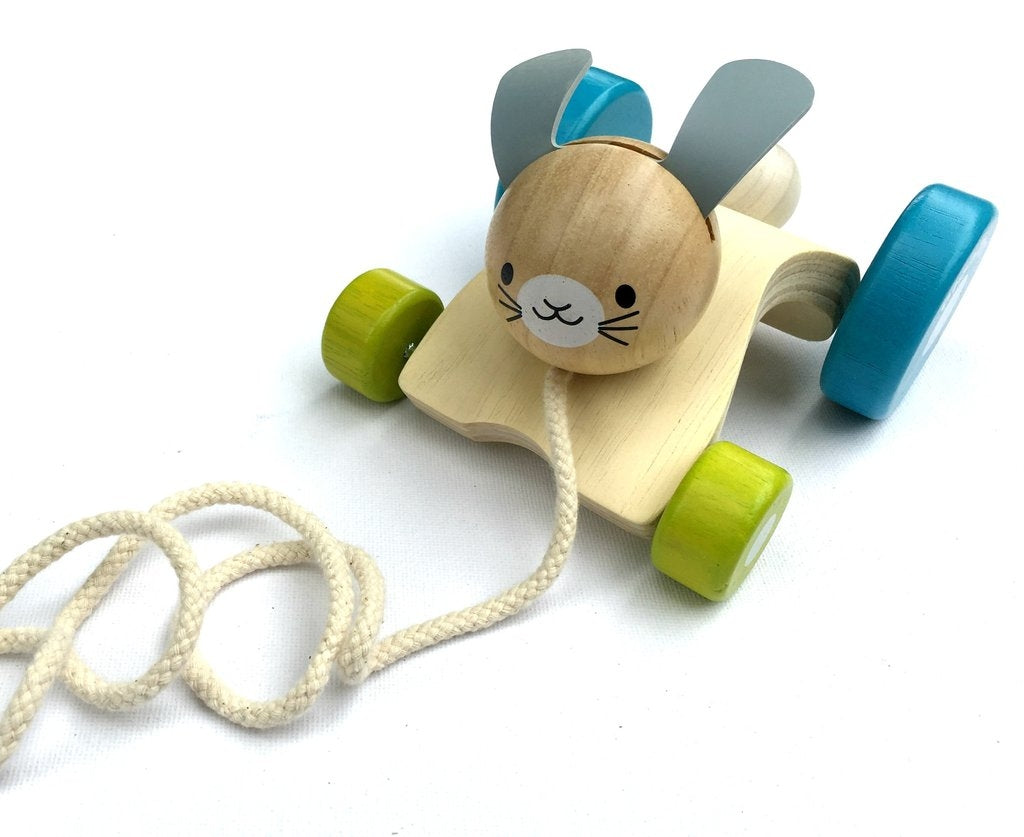 Plan Toys Hopping Rabbit Pull-Along Toy