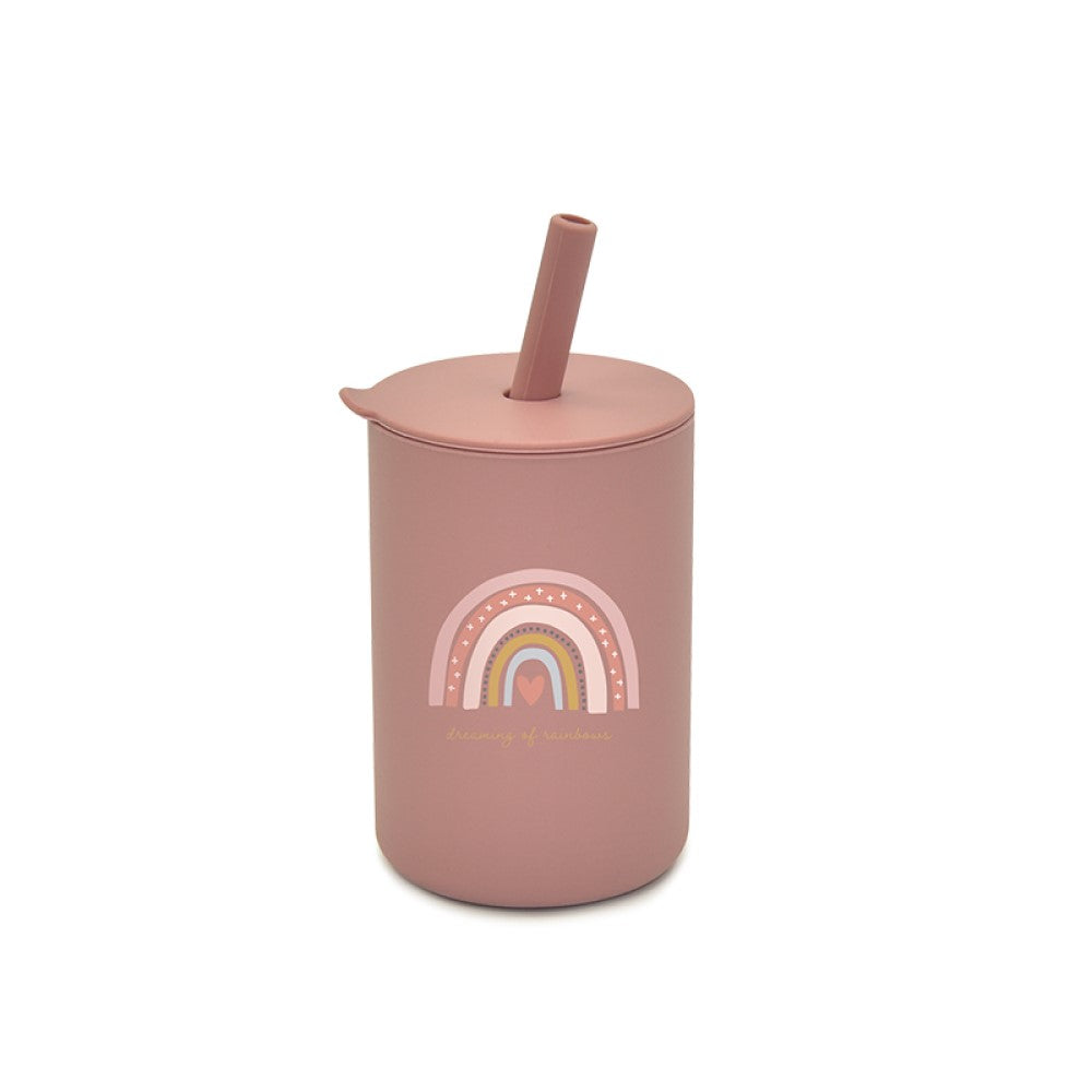 Biomom Silicone Printed Straw Cup (14 Designs) - Pupsik Singapore