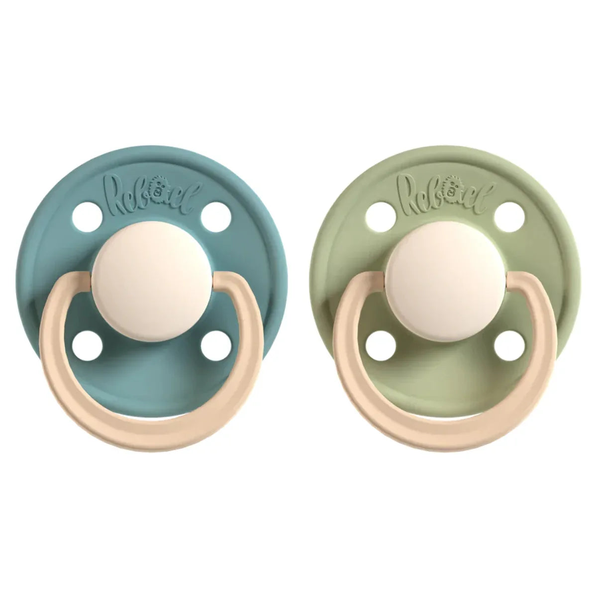 Rabael Duo Natural Rubber Round Pacifiers, 2pk - Rainy Pearly Lion ...