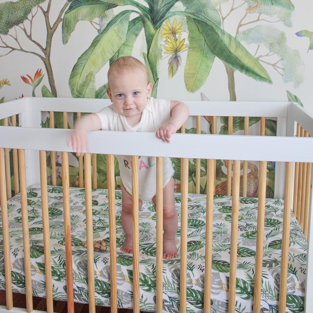 Bebe Au Lait Classic Muslin Fitted Crib Sheet (70x130cm) (18 Designs) - Pupsik Singapore