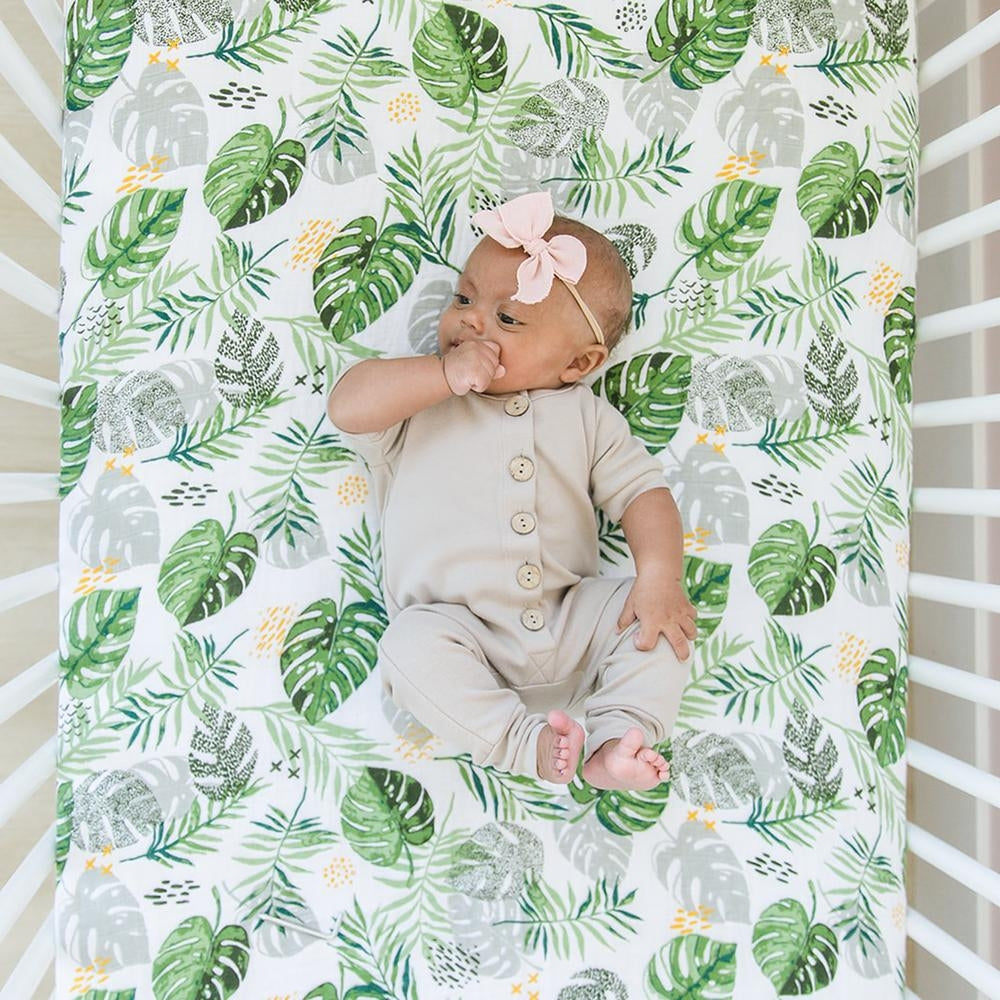 Bebe Au Lait Classic Muslin Fitted Crib Sheet (70x130cm) (18 Designs) - Pupsik Singapore