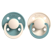 Rabael Duo Natural Rubber Round Pacifiers, 2pk - Rainy Pearly Mouse/Frosty Pearly Snake (2 Sizes)