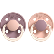 Rabael Duo Natural Rubber Round Pacifiers, 2pk - Misty Soft Mouse/Tornado Plum Mouse