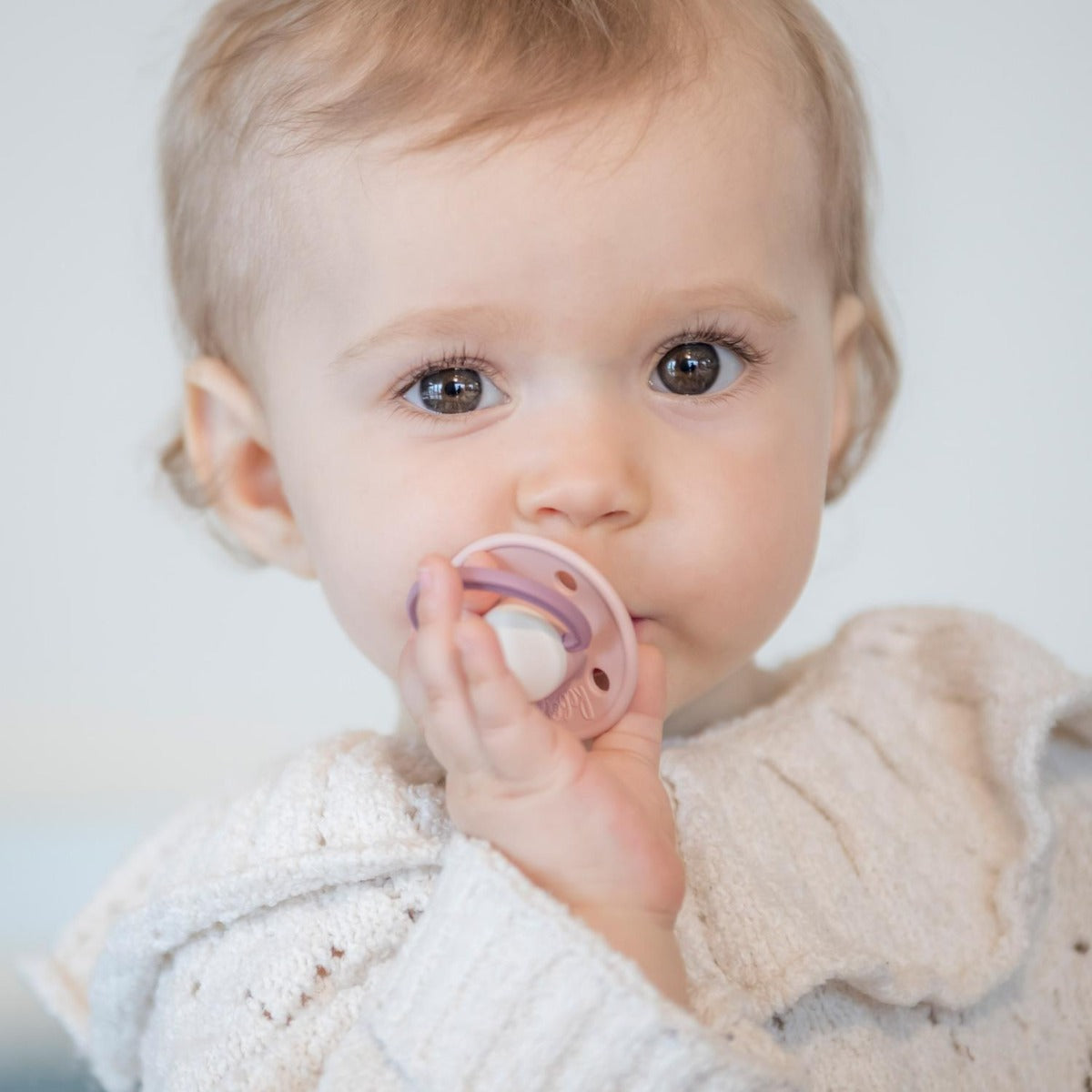 Rabael Duo Natural Rubber Round Pacifiers, 2pk - Tornado Pearly Rhino/Misty Pearly Poodle