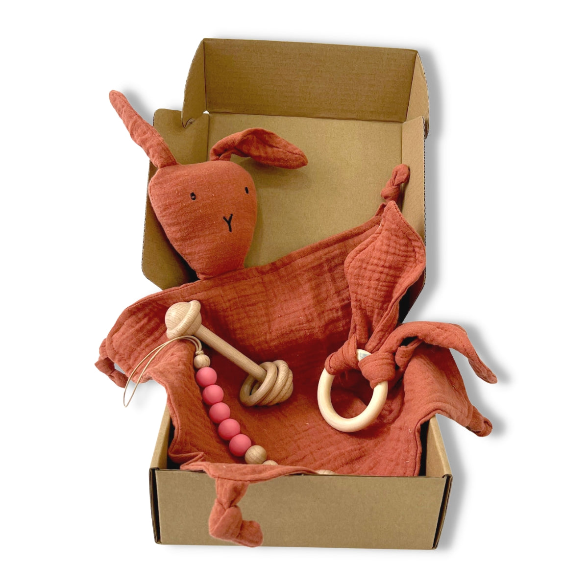 A, Apple Pie Playful Bunny Baby Gift Set (5 Colors) - Pupsik Singapore